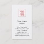 Logo business card template | Vertical layout