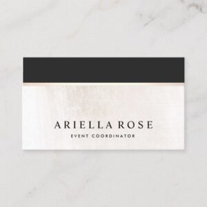 Luxe Elegant Black and White Marble Business Card