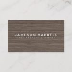Luxe Modern Wood Architect, Furniture Designer Business Card