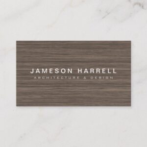 Luxe Modern Wood Architect, Furniture Designer Business Card