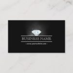 Luxury Bright Diamond Jewelry Business Card