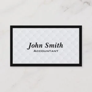Luxury Diamond Quilt Accountant Business Card