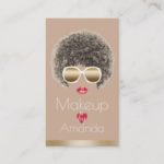 Makeup Artist Chic Beauty in Sunglasses Modern Business Card