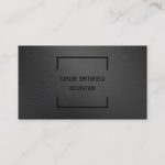 matte black professional geometric business card