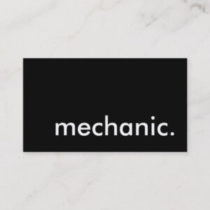 mechanic. business card