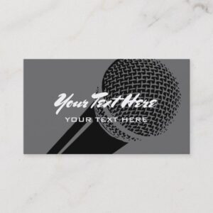 Microphone business card template logo design