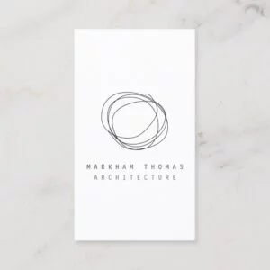 Minimal and Modern Designer Scribble Logo Business Card