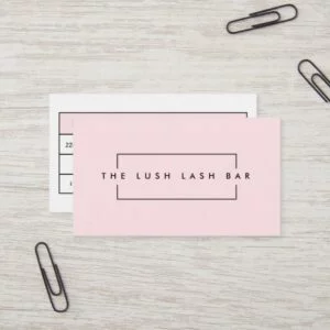 Minimal Modern Eyelash & Brows Business Business Card
