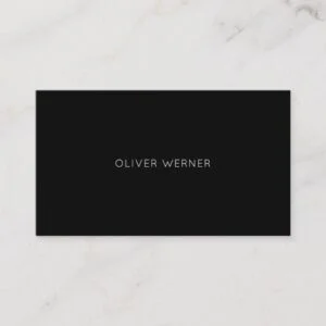 minimal of the minimalist elegant black business card