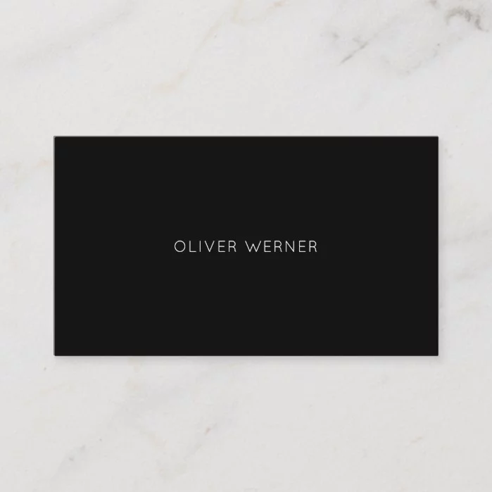 minimal of the minimalist elegant black business card