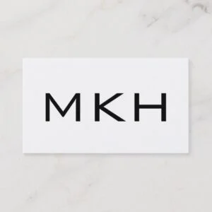 Minimalist black and white modern business card