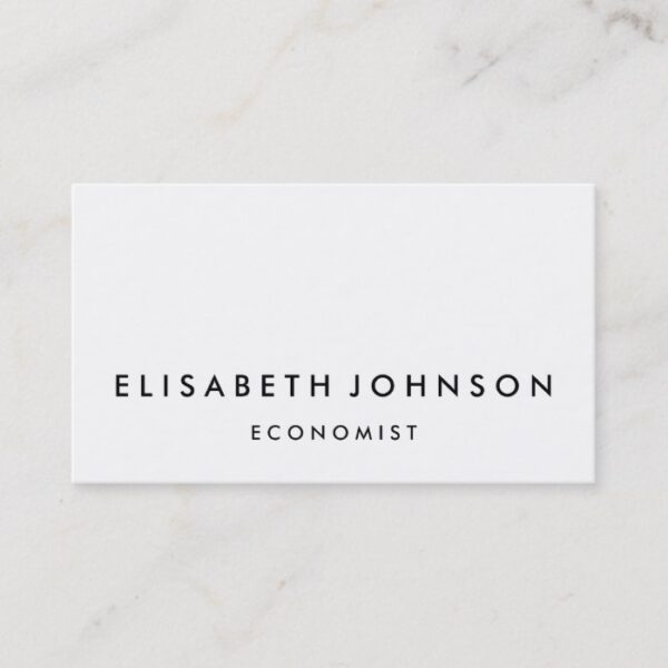 Minimalist black and white modern business card