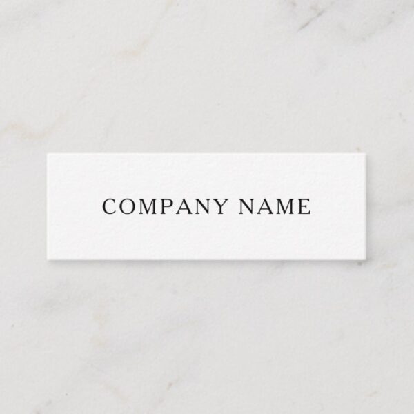 Minimalist company name modern business card
