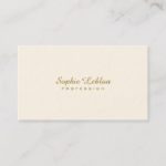 minimalist elegant basic simple plain business card