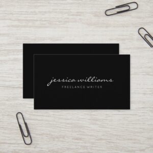 Minimalist Elegant Black Business Card
