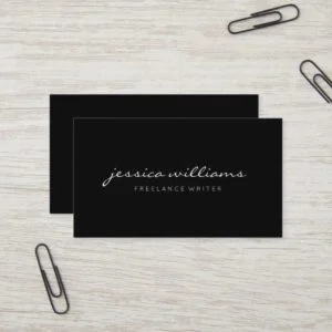 Minimalist Elegant Black Business Card