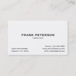 Minimalist Elegant Black White Simple Consultant Business Card