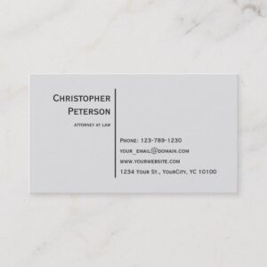 Minimalist Elegant Line Attorney at Law Office Business Card