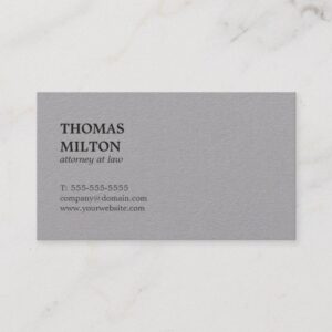 Minimalist Elegant Premium Grey Attorney at law Business Card