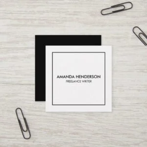 Minimalist Elegant Professional Square Square Business Card
