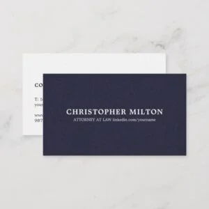 Minimalist Elegant Texture Blue Consultant Business Card