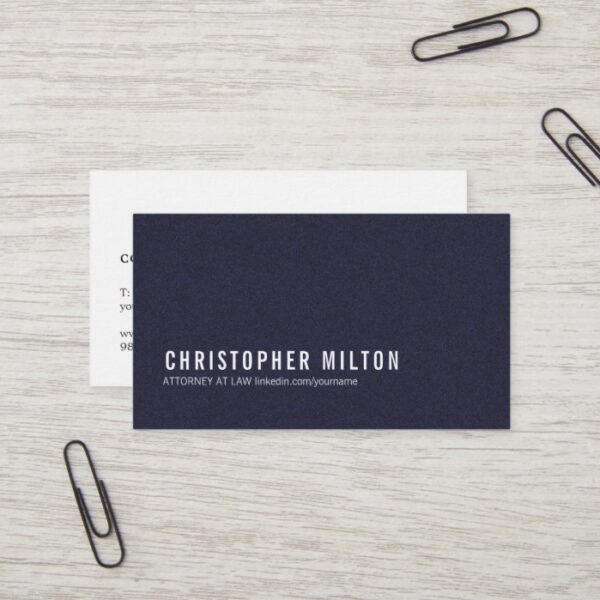 Minimalist Elegant Texture Blue Consultant Business Card