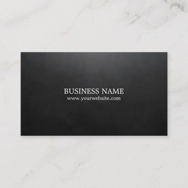 Minimalist Elegant Textured Black Consultant Business Card