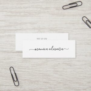Minimalist Modern Calligraphy Mini Business Card