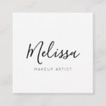 Minimalist Modern Calligraphy Square Business Card