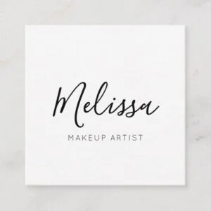 Minimalist Modern Calligraphy Square Business Card