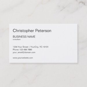Minimalist Modern Elegant Professional Consultant Business Card