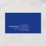 Minimalist Modern Professional Design Blue Gold Business Card