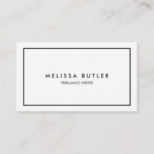 Minimalist Professional Elegant Black and White Business Card