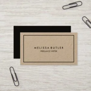 Minimalist Professional Elegant Kraft Business Card