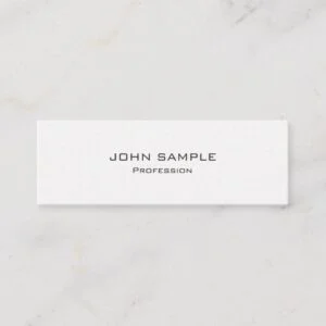 Minimalist Professional Modern White and Grey Mini Business Card