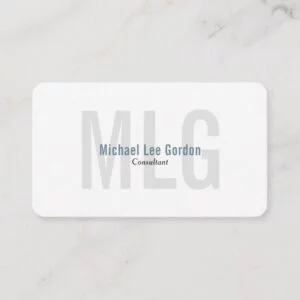 Minimalist Professional Monogram Business Card