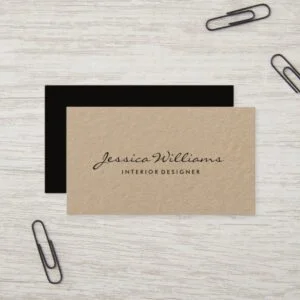 Minimalist Professional Rustic Kraft Business Card