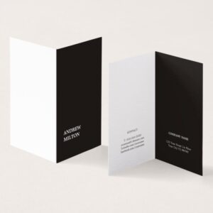 Minimalist Simple Elegant Black White Consultant Business Card