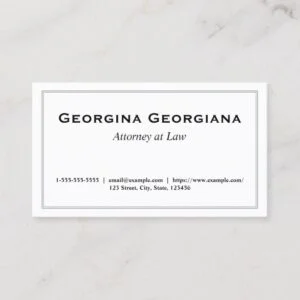 Minimalist, Simple & Elegant With Line Border Business Card