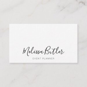 Minimalist Stylish Calligraphy Business Card