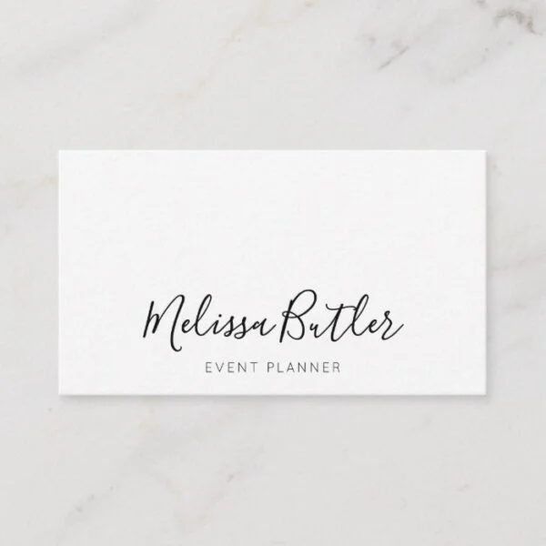 Minimalist Stylish Calligraphy Business Card