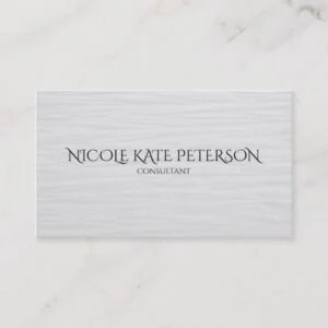 Minimalist Text Elegant Textured Consultant Business Card