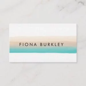 Minimalist Watercolor Brush Stroke Business Card