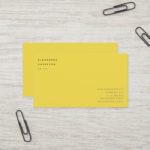 Minimalist Yellow Professional Business Card