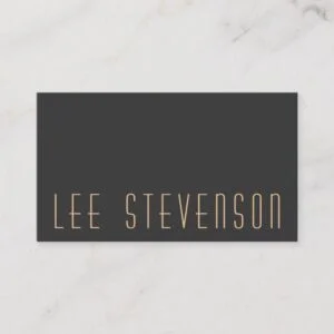 Minimalistic Black  Business Card