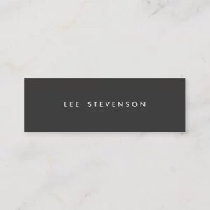 Minimalistic Black  Mini Business Card
