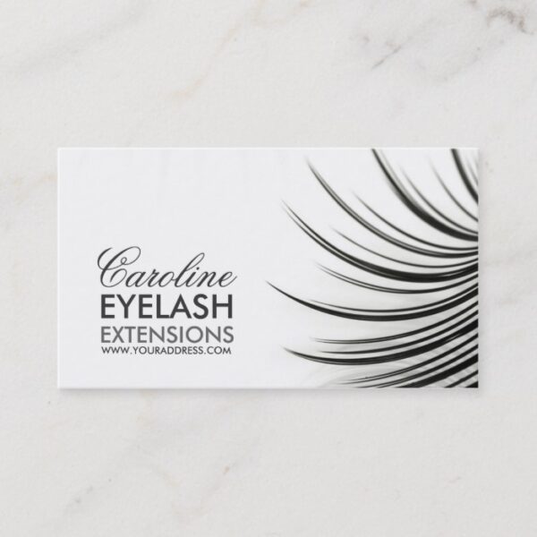 Minimalistic Eyelash Extensions Business Card