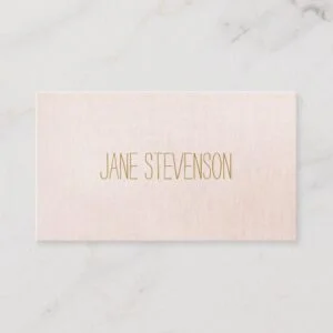 Minimalistic is Sweet Light Pink Linen Look Business Card