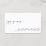 Minimalistic Modern Elegant Professional White Business Card