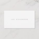 Minimalistic Modern Plain White Professional Business Card